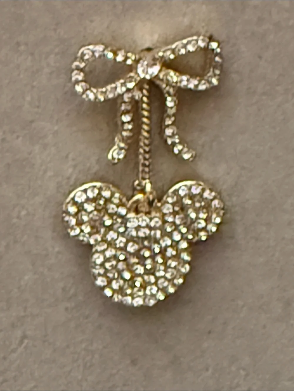 Disney x Baublebar Mickey Mouse Pavé Icon Bow Drop Earrings